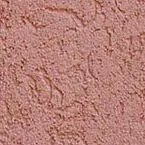 A close-up view of a textured, reddish-brown stucco or plaster wall with an uneven, rough surface and irregular patterns.