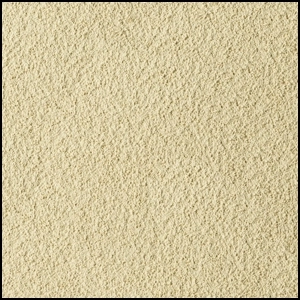 Close-up view of a textured beige or light tan surface, possibly sandpaper or stucco, with a rough, grainy appearance and small, uneven particles throughout.