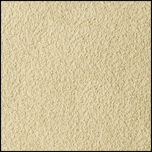 Close-up view of a textured beige or light tan surface, possibly sandpaper or stucco, with a rough, grainy appearance and small, uneven particles throughout.
