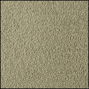 Close-up view of a beige, textured carpet surface, showing a uniform and dense pattern of fibers.